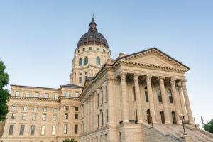 Exterior of the Kansas State Capital Building in Topeka, Kansas