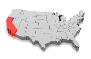 Map of California state, USA, unclaimed property tac